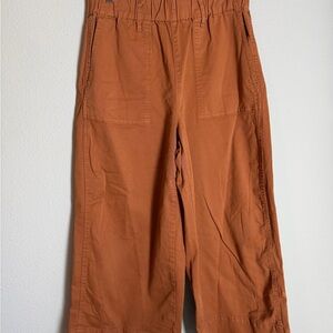 Women’s J. Crew Pants Wide Leg Cropped Pants In Burnt Orange Size MP Minimalist